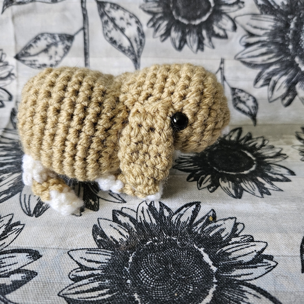 Crochet Laying Bunny Amigurumi Doll